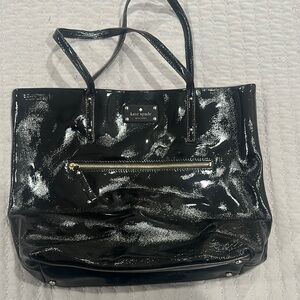 Kate Spade Black Patent Leather Tote Bag
